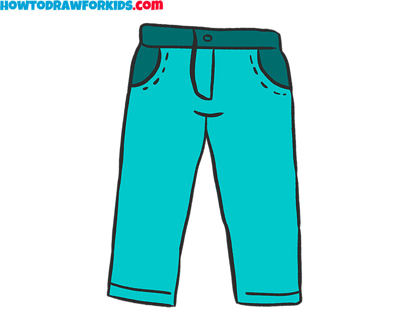 How to draw Easy Jeans for kids