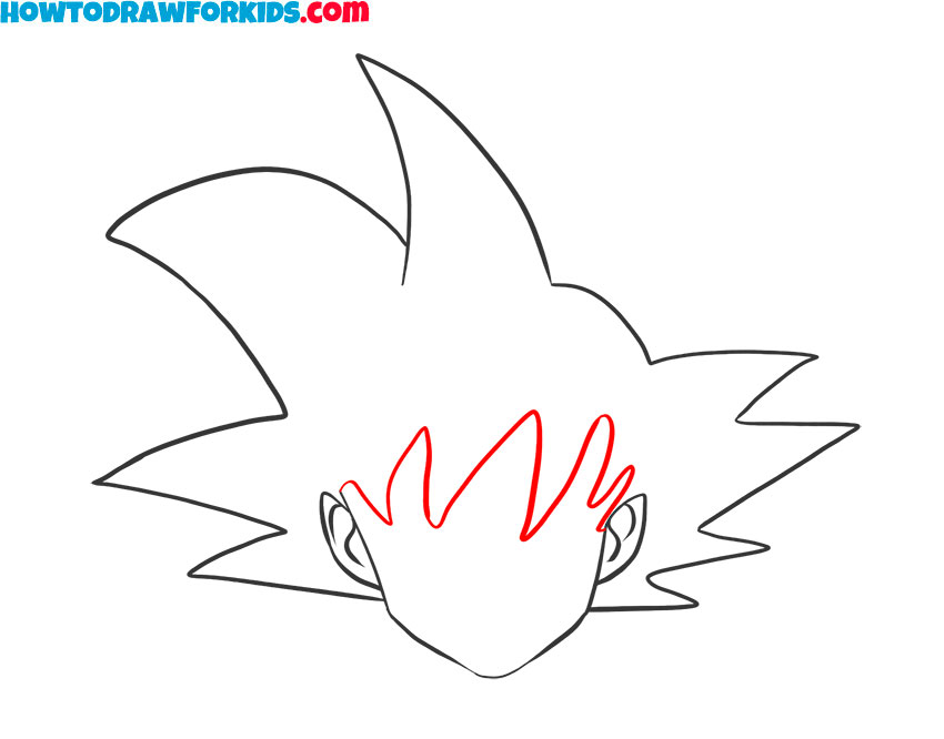 How to draw Goku Face easy
