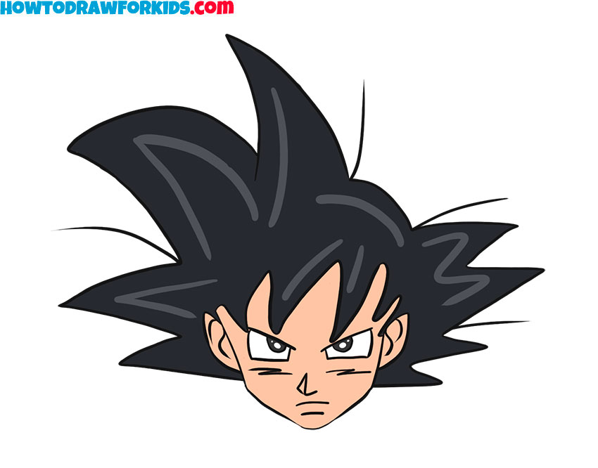 How to draw Goku Face