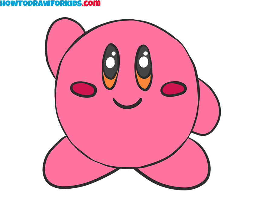 How to draw Kirby for kids