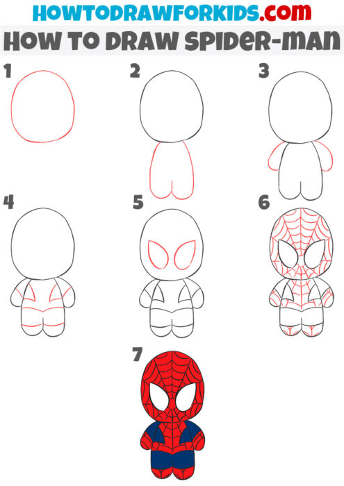 How to Draw Spider-Man - Easy Drawing Tutorial For Kids