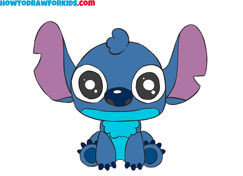 How to Draw Stitch - Easy Drawing Tutorial For Kids