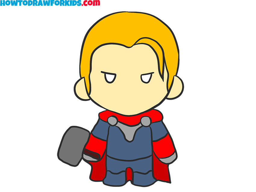 How to Draw Thor Easy Drawing Tutorial For Kids