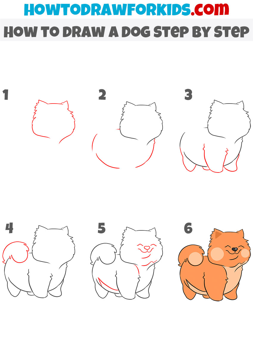 How to Draw a Dog Step by Step - Easy Drawing Tutorial For Kids