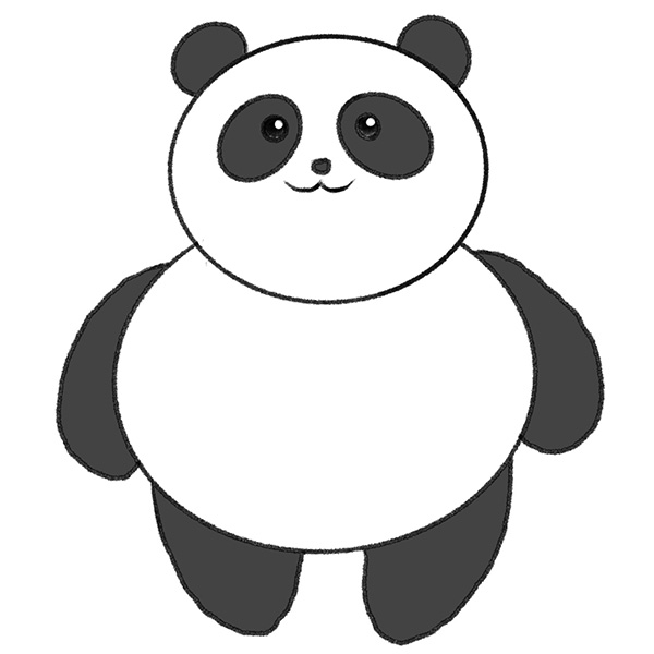cartoon baby panda drawing
