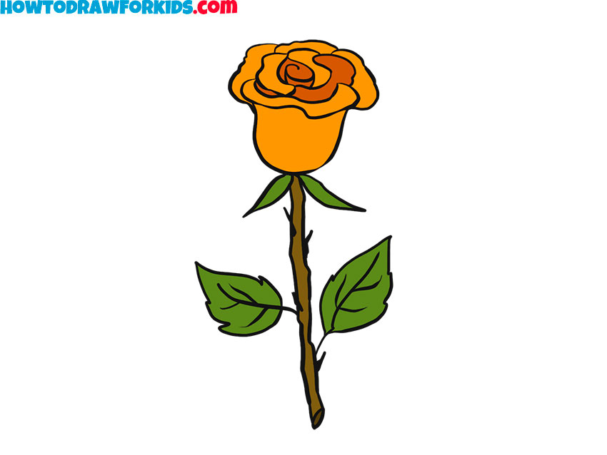 How to draw a Realistic Rose for kids