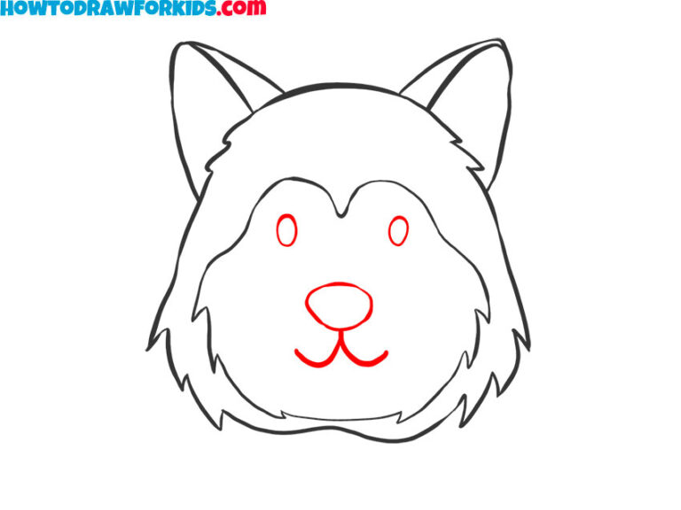 How to Draw a Husky Face - Easy Drawing Tutorial For Kids