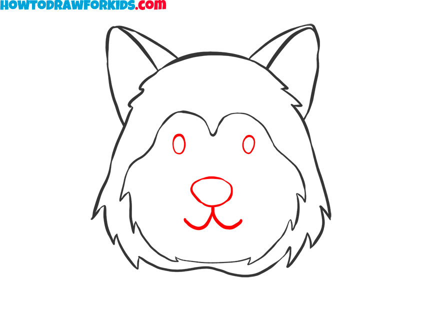 How to Draw a Husky Face Easy Drawing Tutorial For Kids