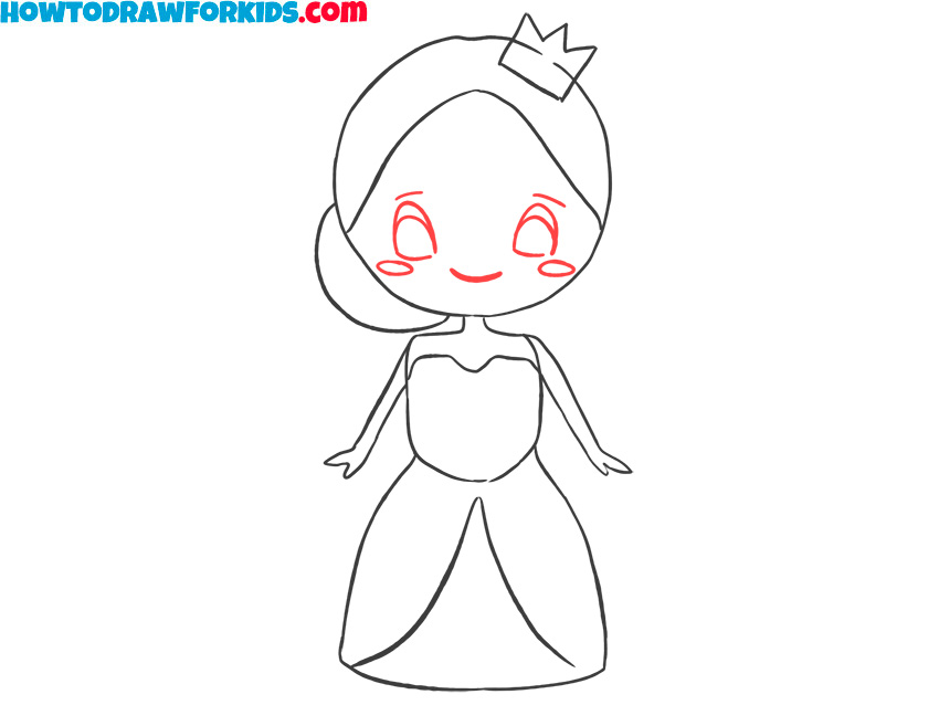 How to draw a cartoon Princess