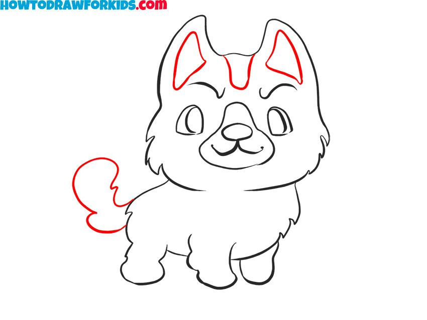 How to draw a cartoon Small Dog