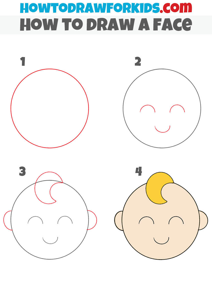 How to Draw a Face for Kindergarten Easy Tutorial For Kids