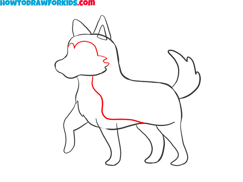 How to draw a simple Husky