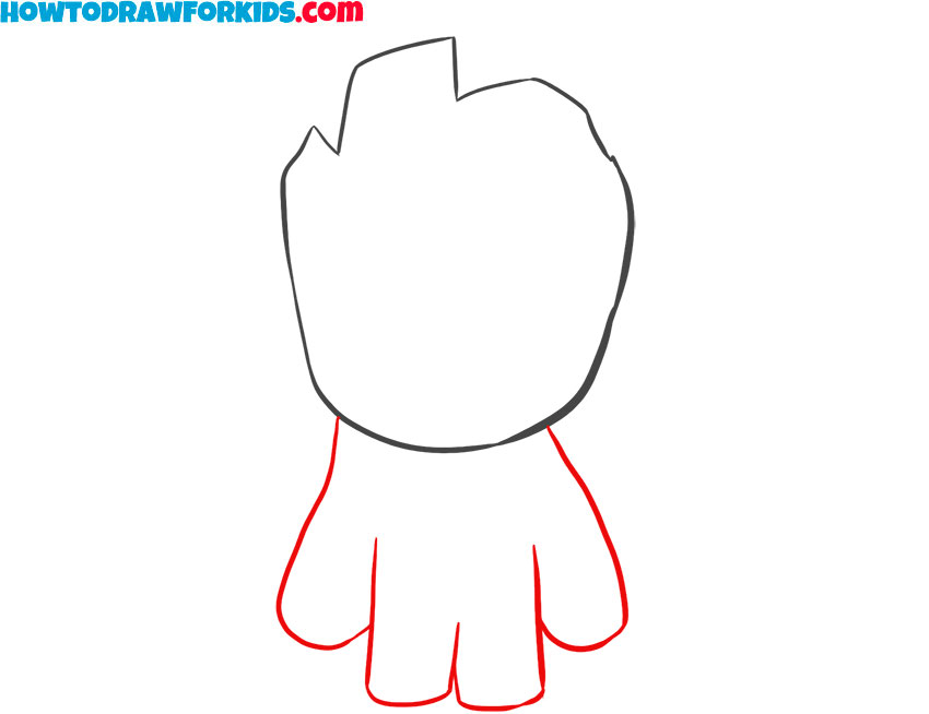 How to draw cartoon Groot