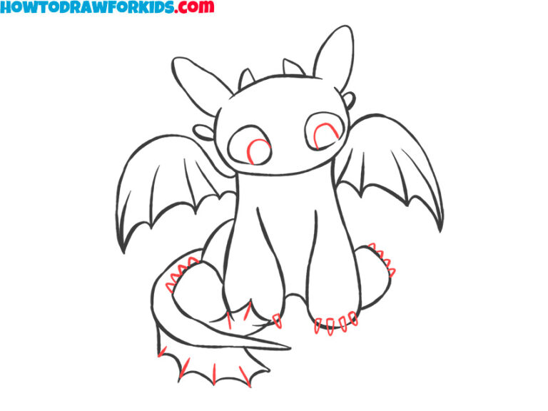 How to Draw Toothless - Easy Drawing Tutorial For Kids