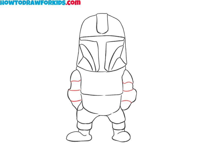How to draw the Mandalorian easy