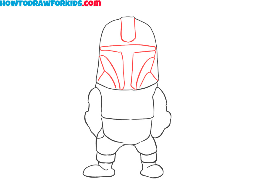 How to draw the Mandalorian quickly