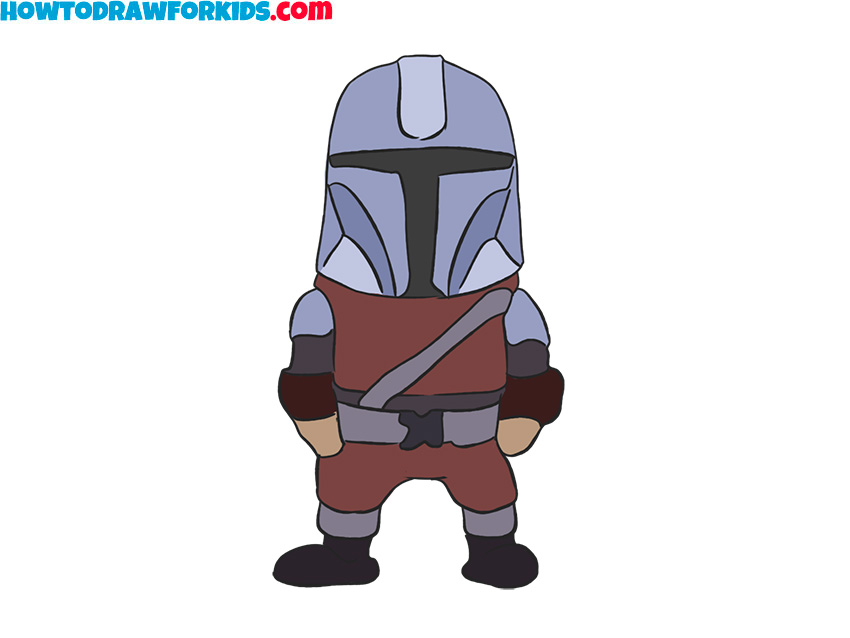 How to draw the Mandalorian