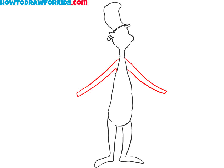 How to draw the cat in the hat for kids