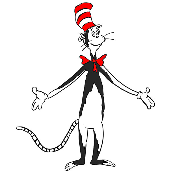 How to Draw the Cat in the Hat - Easy Drawing Tutorial For Kids