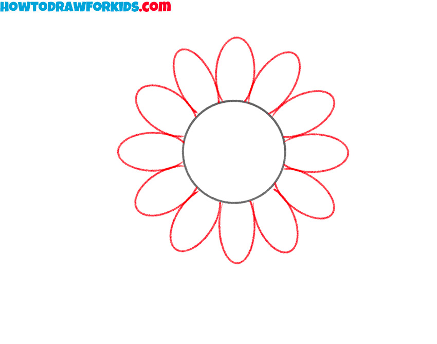 how to draw a flower for kids