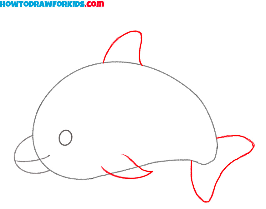 how to draw a dolphin cartoon