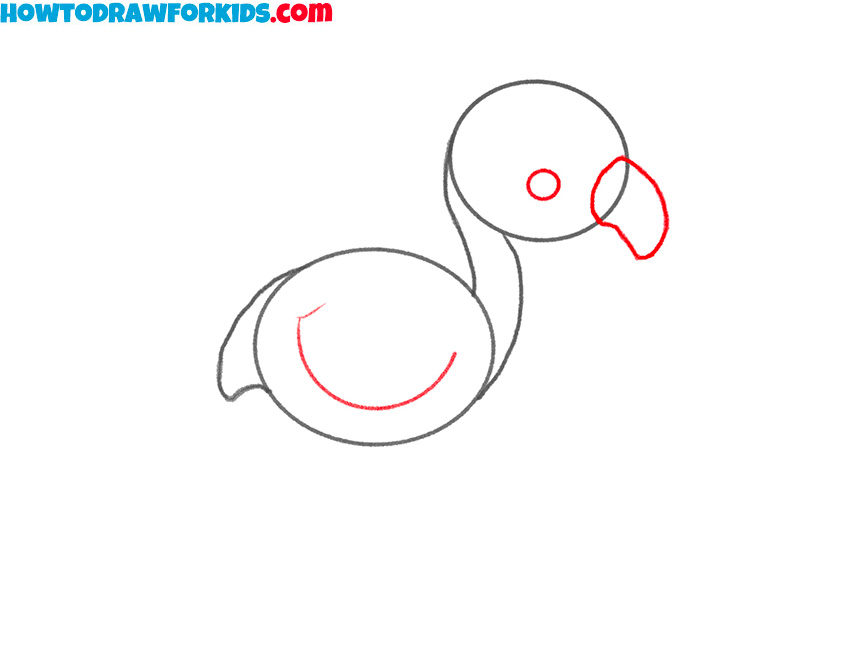 how to draw a flamingo body