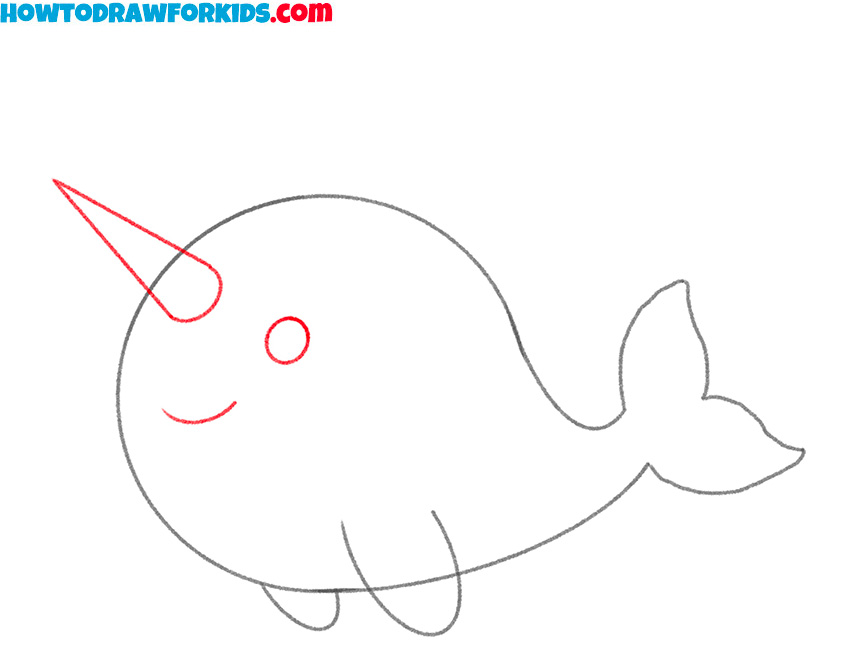 how to draw a narwhal for beginners