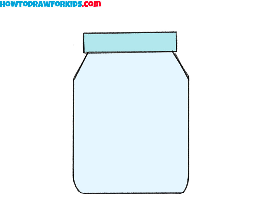 how to draw a cartoon jar
