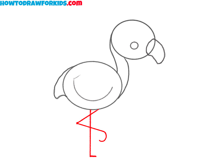 how to draw a flamingo cartoon