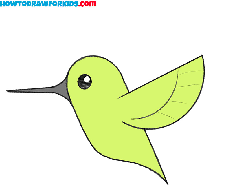how to draw a hummingbird cute