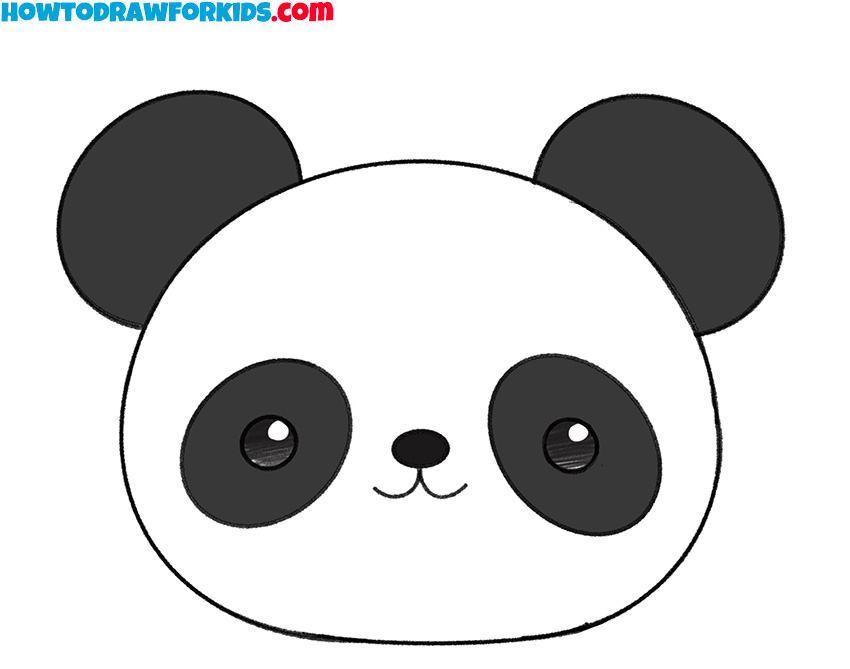 How to Draw a Panda Face for Kindergarten - Easy Drawing Tutorial