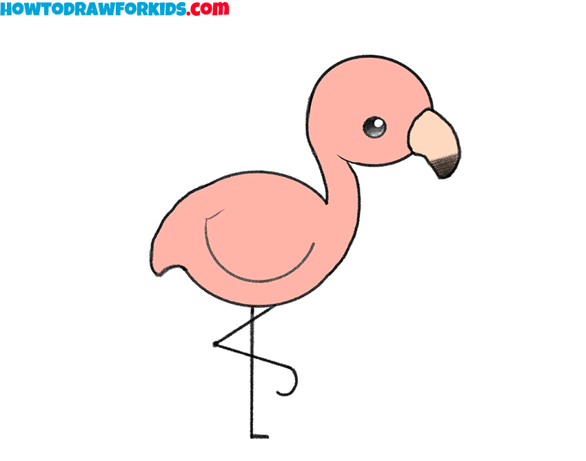 How to Draw a Flamingo for Kindergarten Easy Drawing Tutorial For Kids