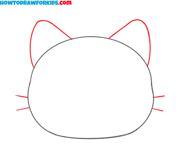 How to Draw a Cat Face for Kindergarten Easy Tutorial For Kids