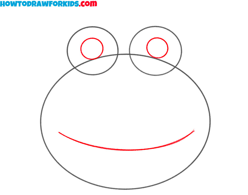 Frog face drawing tutorial
