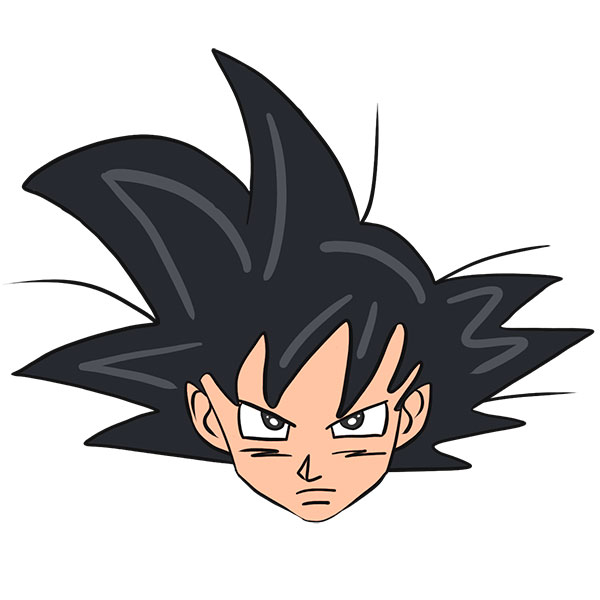 How to Draw Goku Face - Easy Drawing Art-saigonsouth.com.vn
