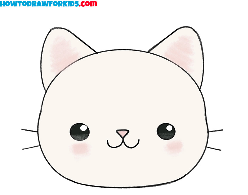 How to Draw a Cat Face for Kindergarten Easy Tutorial For Kids