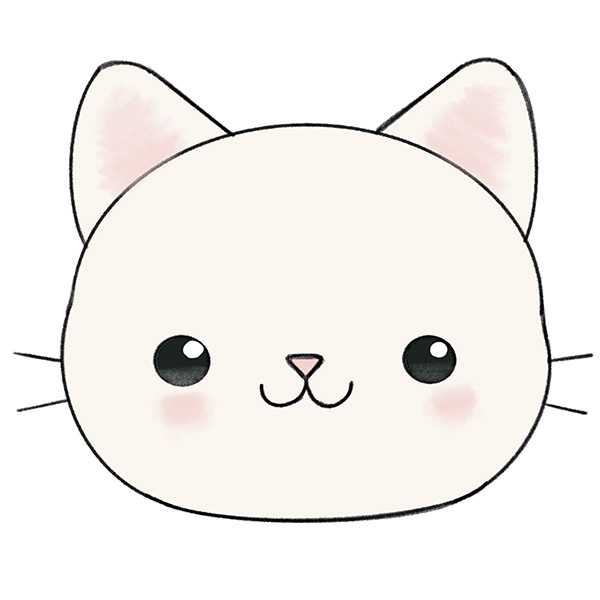 How to Draw a Cat Face for Kindergarten - Easy Drawing Tutorial For Kids