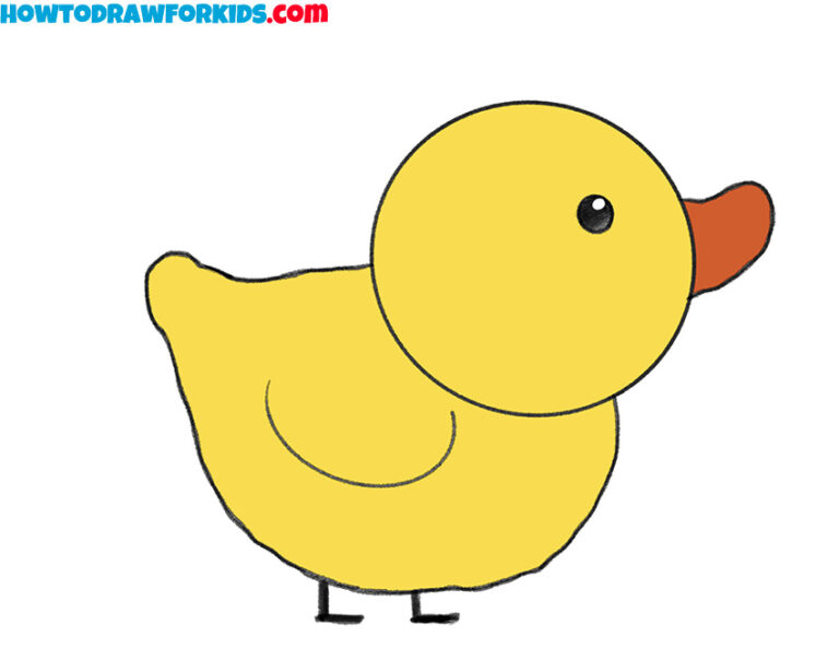 How to Draw a Duck for Kindergarten - Easy Drawing Tutorial For Kids