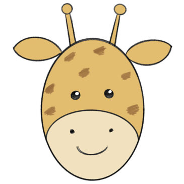 How to Draw a Giraffe Face for Kindergarten