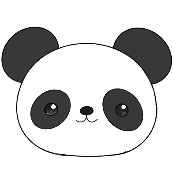 How to Draw a Panda Face for Kindergarten - Easy Drawing Tutorial