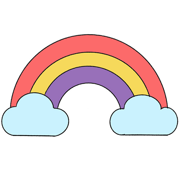 How to Draw a Rainbow for Kindergarten - Easy Tutorial For Kids