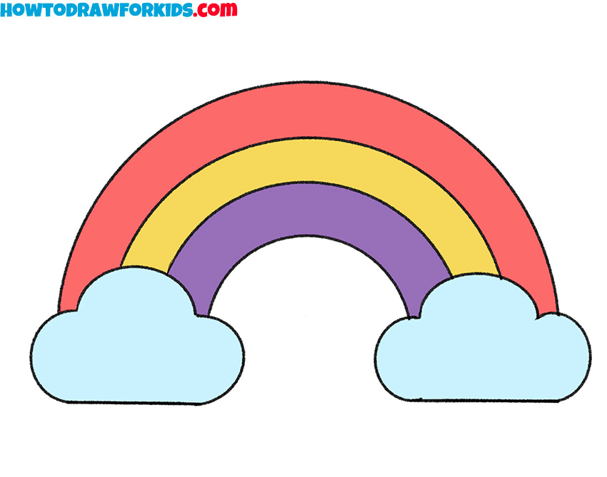 How to draw a Rainbow for kindergarten