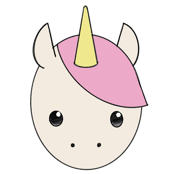 How to Draw a Unicorn Face for Kindergarten Easy Tutorial