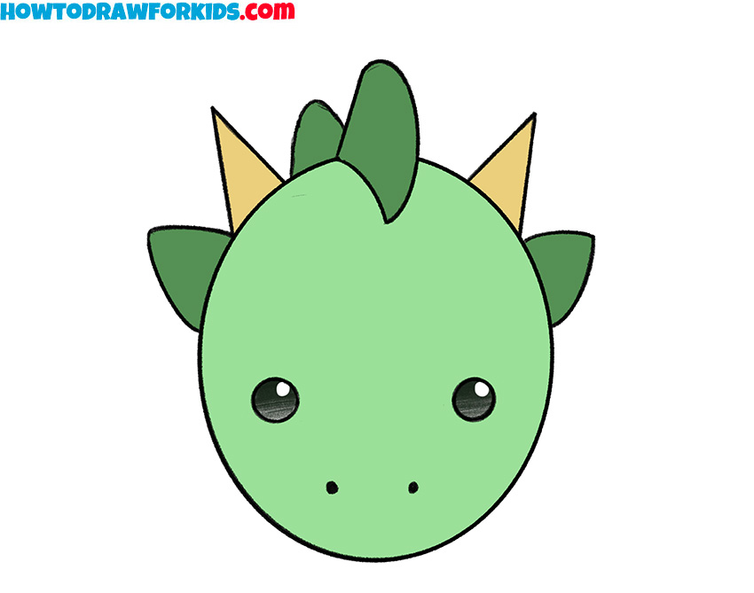 How to draw a Dragon Face for Kindergarten