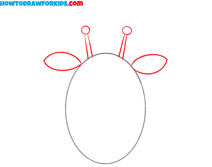 How to draw a cartoon Giraffe Face
