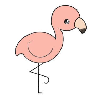 How to Draw a Flamingo for Kindergarten