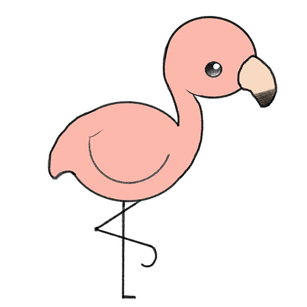 How To Draw A Flamingo Easy Drawing Tutorial For Kids – Rainy Weathers