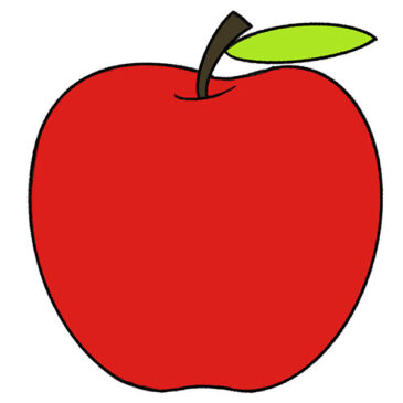 How to Draw an Apple for Kindergarten