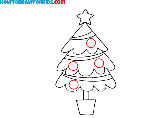 How to Draw a Christmas Tree - Easy Drawing Tutorial For Kids