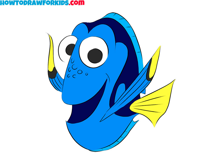How to Draw Dory - Easy Drawing Tutorial For Kids